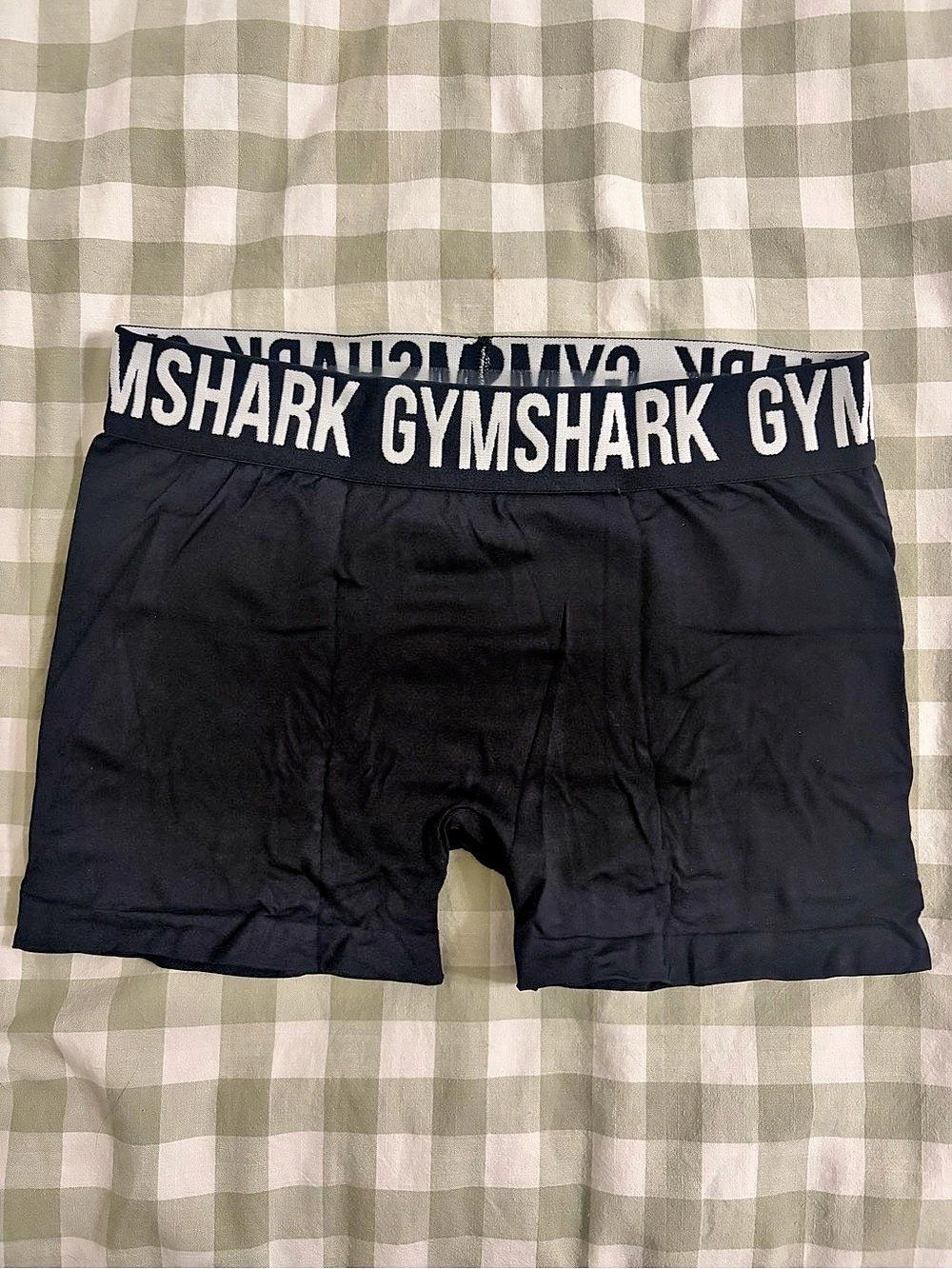 Gymshark Black Logo Waistband Shorts, Size S